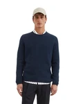 Marc O'Polo Rundhalspullover Bio-Baumwoll-Mix Dunkelblau/Blau/Hellblau