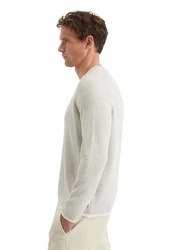 Marc O'Polo Rundhalspullover Bio-Baumwoll-Mix Khaki/Grau/Creme/Hellgrün/Weiß
