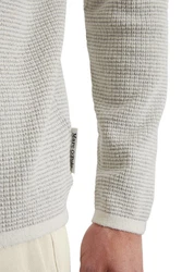 Marc O'Polo Rundhalspullover Bio-Baumwoll-Mix Khaki/Grau/Creme/Hellgrün/Weiß