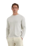 Marc O'Polo Rundhalspullover Bio-Baumwoll-Mix Khaki/Grau/Creme/Hellgrün/Weiß