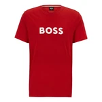 BOSS T-Shirt RN mit Markenprint Rot/Rosa/Gold/Braun