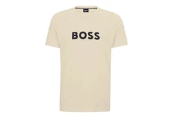 BOSS T-Shirt RN mit Markenprint Beige/Gold/Rosa/Khaki/Braun