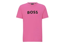 BOSS T-Shirt RN mit Markenprint Rosa
