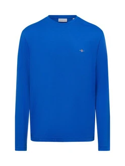 GANT Herren Langarmshirt REGULAR SHIELD LS Blau/Lapis