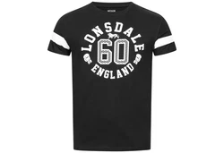 Lonsdale T-Shirt Askerswell Schwarz/Rot/Hellblau