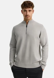 Indicode Strickpullover INLukas Grau/Hellgrau
