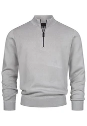 Indicode Strickpullover INLukas Grau/Hellgrau