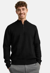 Indicode Strickpullover INLukas Schwarz/Dunkelblau/Dunkelgrau
