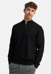 Indicode Strickpullover INLukas Schwarz/Dunkelblau/Dunkelgrau
