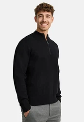 Indicode Strickpullover INLukas Schwarz/Dunkelblau/Dunkelgrau