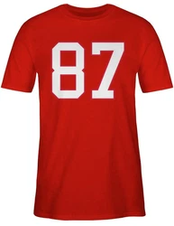 Shirtracer T-Shirt Football New England 87 American Football NFL Dunkelrot/Rot
