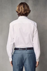 Next Langarmhemd Slim Fit Hemd Weiß/Creme