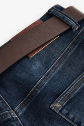 Next Straight-Jeans Straight Fit Motionflex Jeans Dunkelblau/Blau