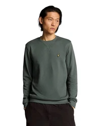 Lyle & Scott Sweatshirt Crew Neck Dunkelgrün/Grün/Khaki