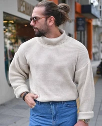 COFI Casuals Rollkragenpullover Herren Creme/Weiß/Beige/Khaki/Blau/Hellblau