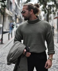 COFI Casuals Rollkragenpullover Herren Schwarz/Dunkelgrün/Khaki/Grau/Dunkelgrau