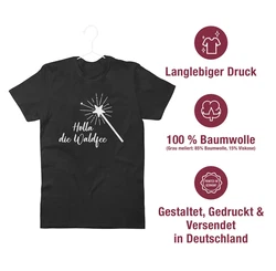 Shirtracer T-Shirt Holla die Waldfee Kostüm Lustige Sprüche Gelb/Silber/Weiß/Lila/Braun