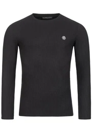 Langarmshirt mit Rippstruktur Enganliegendes Design fr sportliche Looks