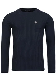 Langarmshirt mit Rippstruktur Enganliegendes Design fr sportliche Looks