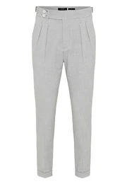 7/8-Strandhose Bukres - High Waist - Buckle Detailed - Pleated -Textured