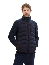 TOM TAILOR Hybridjacke Anorak Outdoorjacke Dunkelblau/Rot/Hellblau/Blau