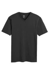 Next T-Shirt Slim Fit mit V-Ausschnitt Dunkelgrau/Grau
