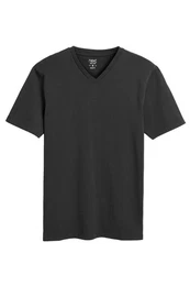 T-Shirt Slim Fit T-Shirt mit V-Ausschnitt (1-tlg)