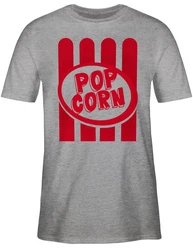 Shirtracer T-Shirt Popcorn Motiv Gelb/Grau