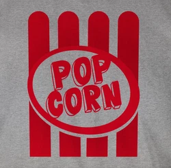 Shirtracer T-Shirt Popcorn Motiv Gelb/Grau