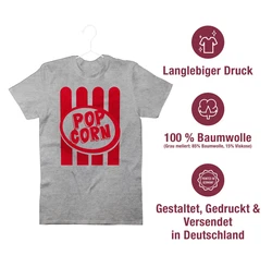 Shirtracer T-Shirt Popcorn Motiv Gelb/Grau