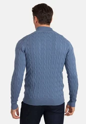 Jacey Quinn Cardigan Full Zip Cardigan Dunkelblau/Hellblau/Blau/Grau