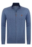 Jacey Quinn Cardigan Full Zip Cardigan Dunkelblau/Hellblau/Blau/Grau