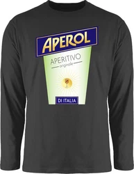 Shirtracer Rundhalsshirt Aperol Aperitivo Kostüm Flaschen Verkleidung Karneval Fasching Hautfarben/Orange/Dunkelgrau/Lila