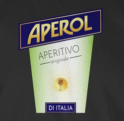 Shirtracer Rundhalsshirt Aperol Aperitivo Kostüm Flaschen Verkleidung Karneval Fasching Hautfarben/Orange/Dunkelgrau/Lila