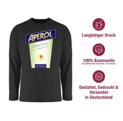 Shirtracer Rundhalsshirt Aperol Aperitivo Kostüm Flaschen Verkleidung Karneval Fasching Hautfarben/Orange/Dunkelgrau/Lila