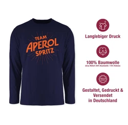 Shirtracer Rundhalsshirt Team Aperol Spritz Mdelsabend Spritztour Aperol Geschenk Karneval & Fasching Hautfarben/Dunkelblau/Orange/Hellblau/Lila