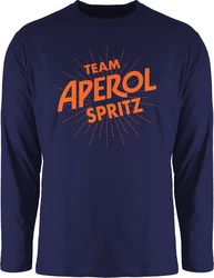 Shirtracer Rundhalsshirt Team Aperol Spritz Mdelsabend Spritztour Aperol Geschenk Karneval & Fasching Hautfarben/Dunkelblau/Orange/Hellblau/Lila