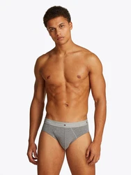Tommy Hilfiger Underwear Slip 3P BRIEF DTM mit Logo-Elastikbund Grau/Hellgrau/Dunkelgrau