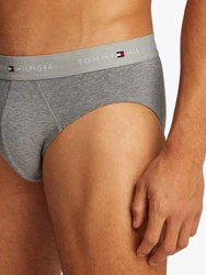 Tommy Hilfiger Underwear Slip 3P BRIEF DTM mit Logo-Elastikbund Grau/Hellgrau/Dunkelgrau