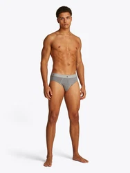 Tommy Hilfiger Underwear Slip 3P BRIEF DTM mit Logo-Elastikbund Grau/Hellgrau/Dunkelgrau