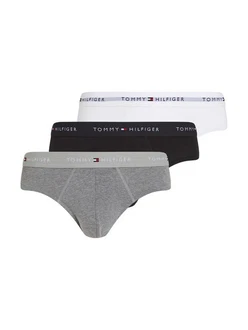 Tommy Hilfiger Underwear Slip 3P BRIEF DTM mit Logo-Elastikbund Grau/Hellgrau/Dunkelgrau