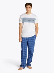 Tommy Hilfiger Underwear T-Shirt SS BLOCK LOGO Creme/Weiß/Hellblau