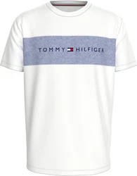Tommy Hilfiger Underwear T-Shirt SS BLOCK LOGO Creme/Weiß/Hellblau