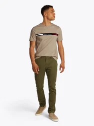 Tommy Hilfiger T-Shirt HILFIGER CHEST INSERT TEE Khaki/Beige