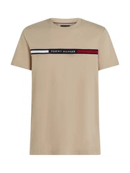 Tommy Hilfiger T-Shirt HILFIGER CHEST INSERT TEE Khaki/Beige