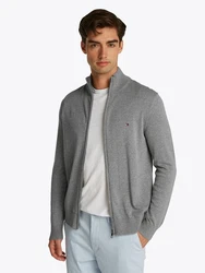 Tommy Hilfiger Strickjacke ESSENTIAL COTTON ZIP THRU Grau/Hellgrau/Dunkelgrau