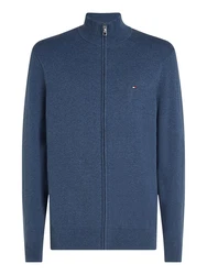 Tommy Hilfiger Strickjacke ESSENTIAL COTTON ZIP THRU Hellblau/Dunkelblau/Blau