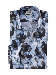 OLYMP Businesshemd Level Five body fit Blau/Dunkelblau/Grau