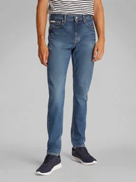 Tapered-fit-Jeans SLIM TAPER in mittelblauer Waschung