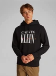 Calvin Klein Jeans Hoodie Serif Font Graphic Hoodie Schwarz/Blau